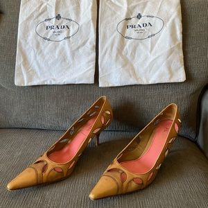 Prada- light brown 2in heels-size 38.5